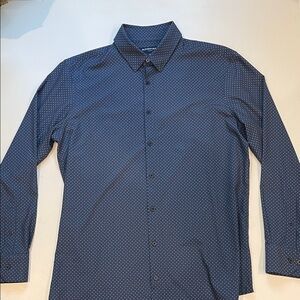 Men’s Mizzen+Main Leeward Dress Shirt - Large - 4-way Stretch.